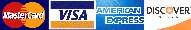 We gladly accept MasterCard, VISA, American Express, and Discover Card