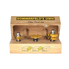 3-Pc Ogee Glass Panel Set