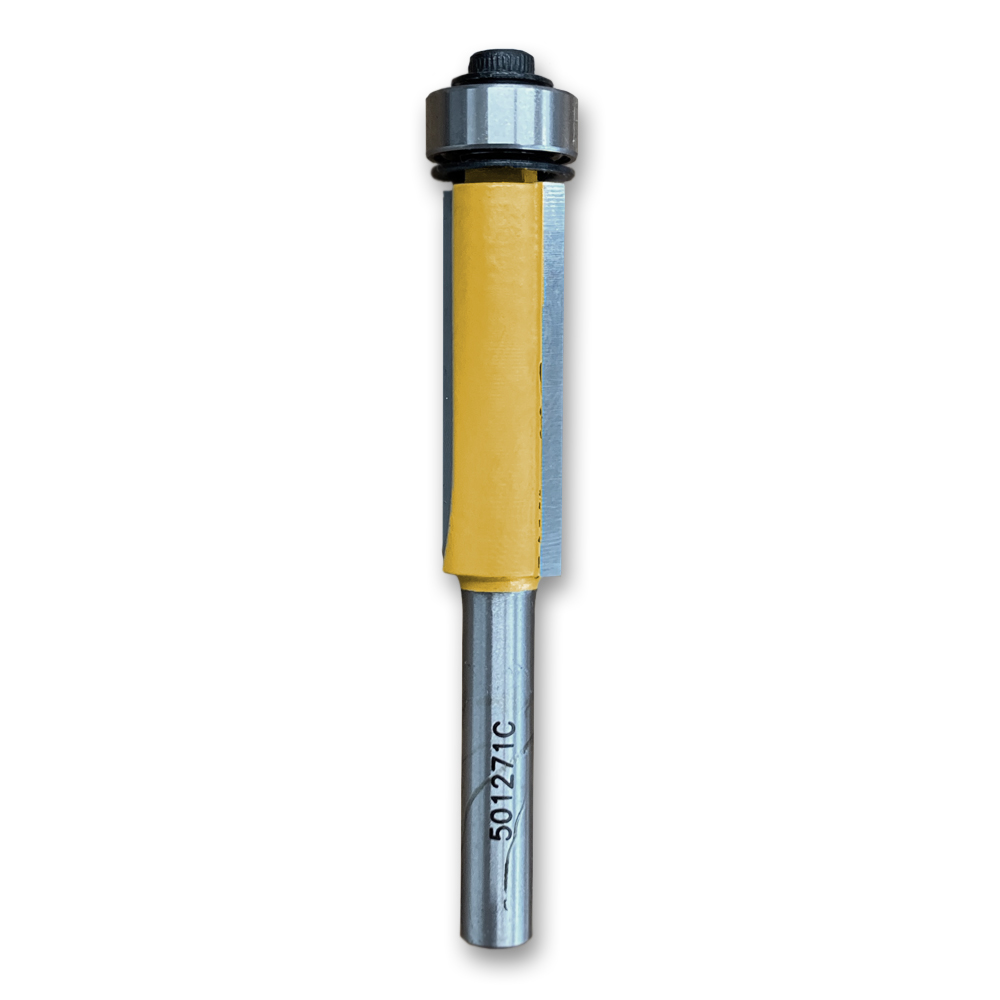 Flush Trim Bit w/Bearing 1/2CD,1-1/4CL,2-7/8OL,1/4SH