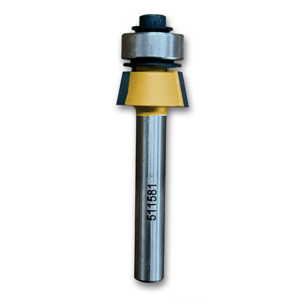 Chamfer Bit w/Bearing 15*CA,5/8CD,1/4CL,2-1/8OL,1/4SH