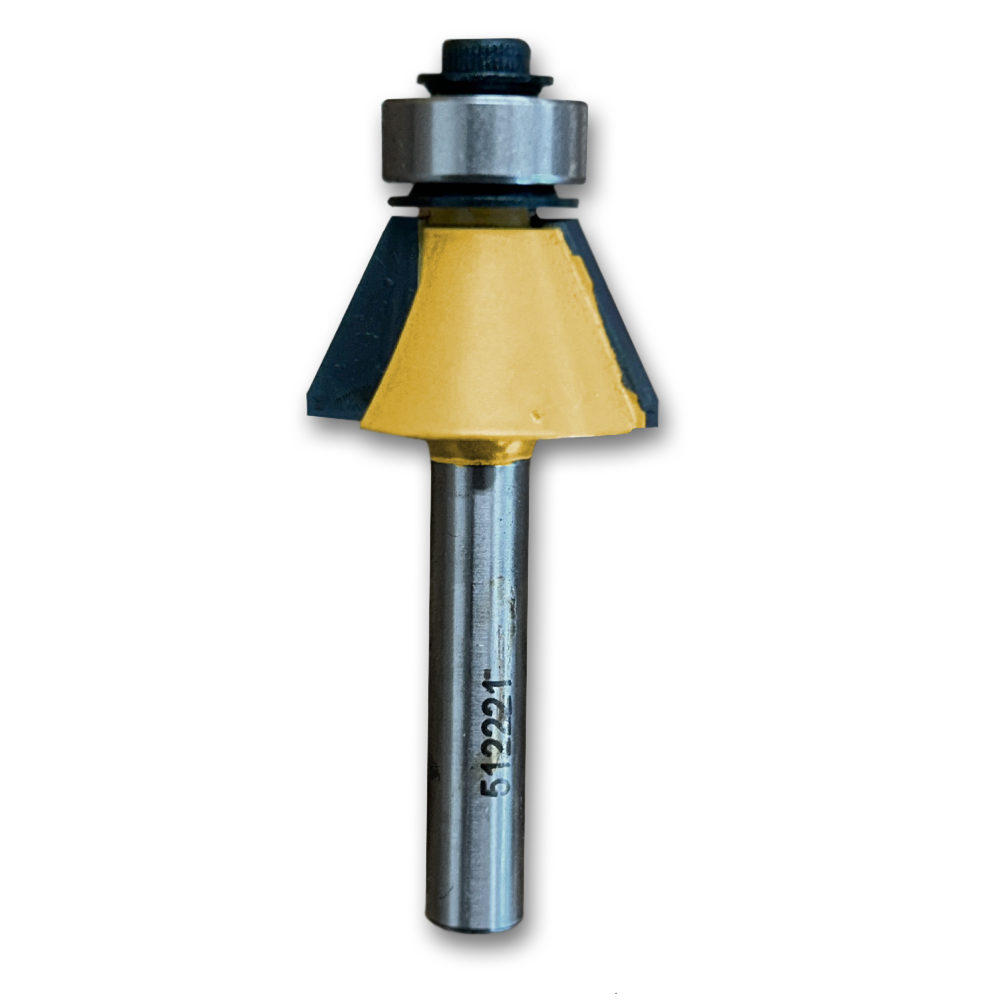 Chamfer Bit w/Bearing 25CA,7/8CD,1/2CL,2-3/16OL,1/4SH