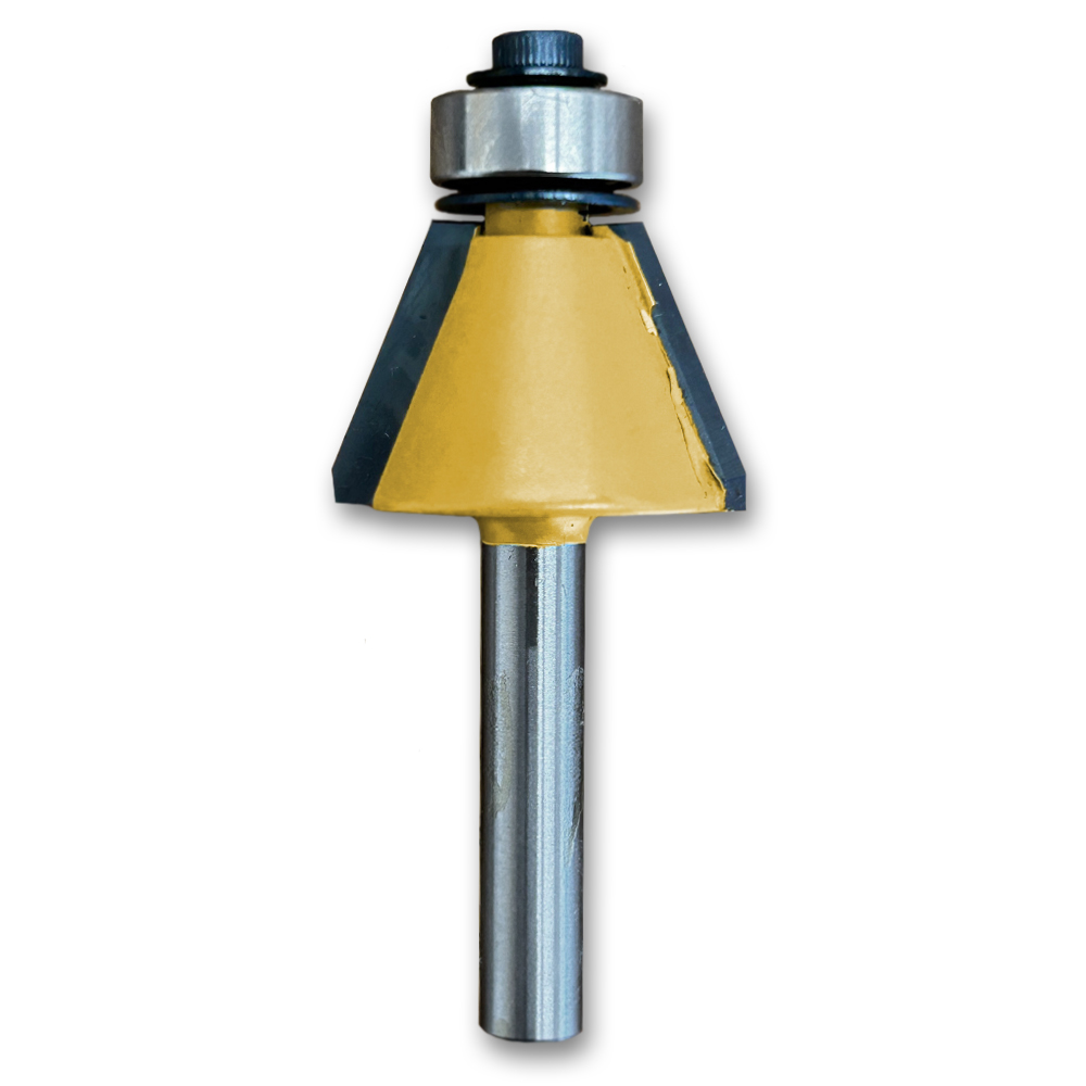 Chamfer Bit w/Bearing 22.5CA,1CD,21/32CL,2-1/4OL,1/4SH