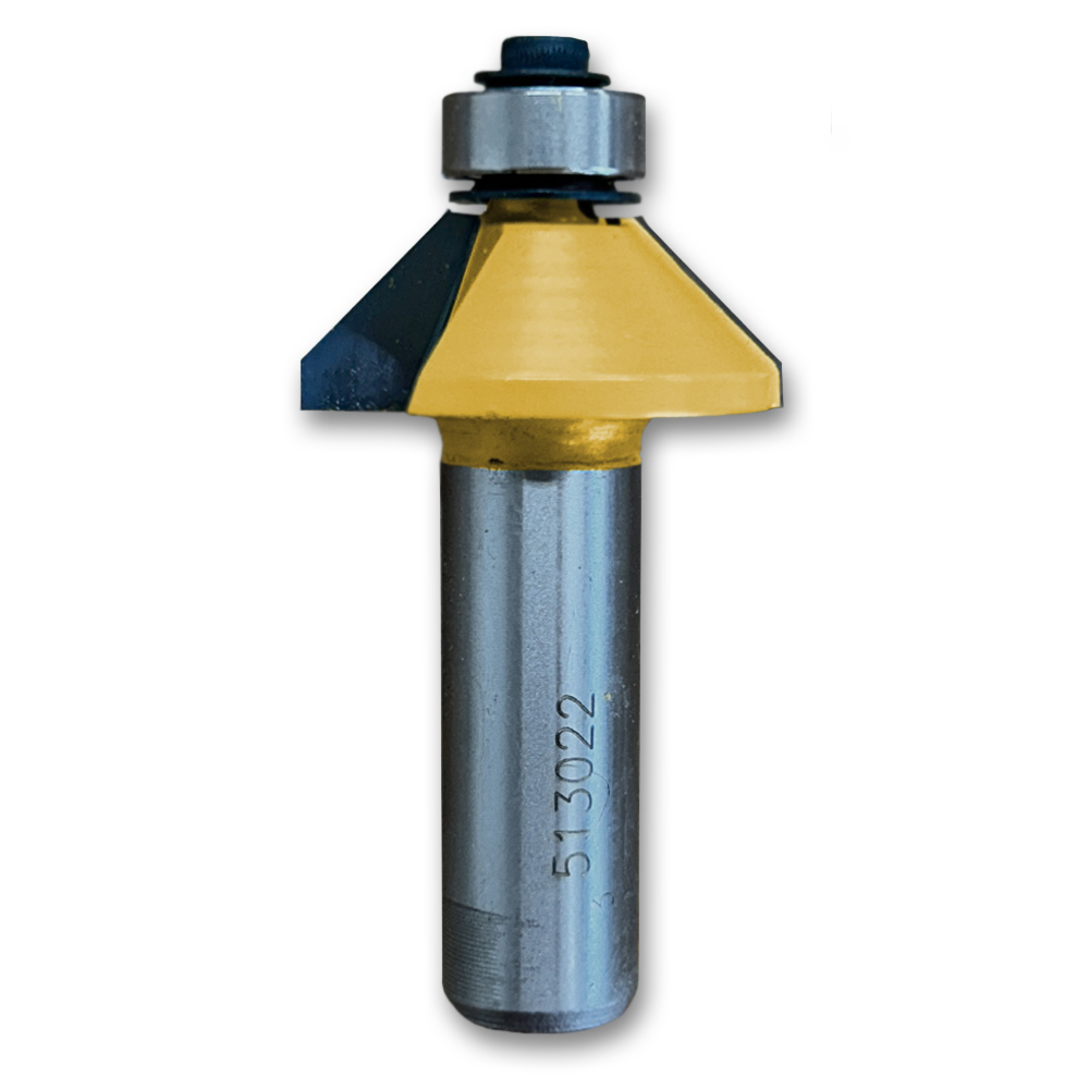 Chamfer Bit w/Bearing 45CA,1-3/16CD,1/2CL,2-13/32OL,1/2SH