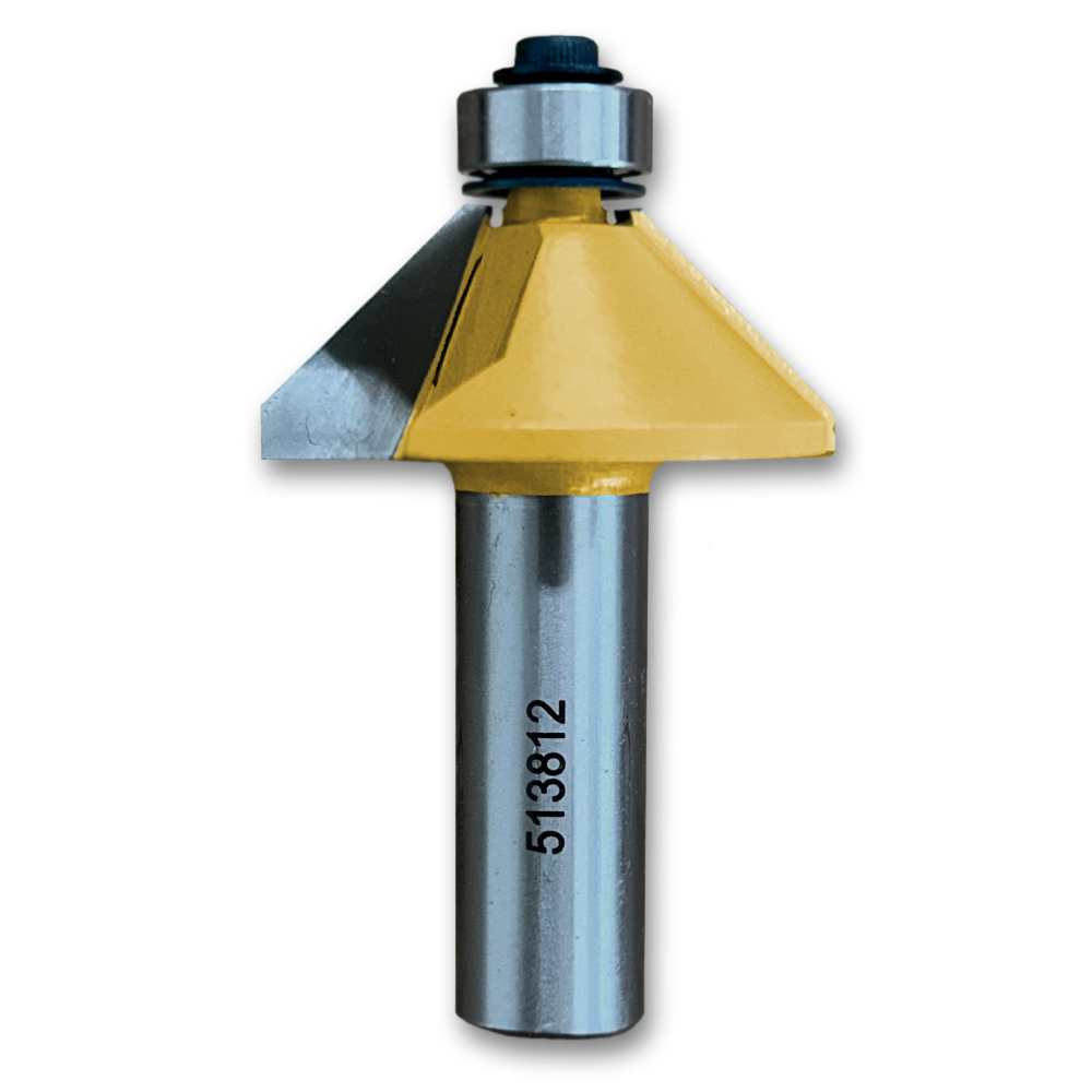 Chamfer Bit w/Bearing 45CA,1-1/2CD,23/32CL,2-9/16OL,1/2SH